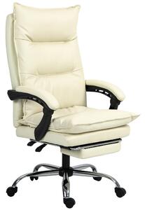 Vinsetto Fotoliu Birou Negru – Rabatabil, Suport Picioare & Ergonomic | Aosom Romania