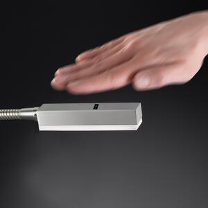 FISCHER & HONSEL Aplică LED Raik cu control prin gesturi, aluminiu, reglabil, Gri, dormitor, Metal, Modern