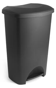 Coș de gunoi negru cu pedală din plastic 50 l – Addis
