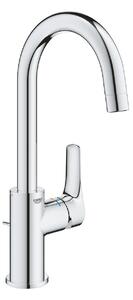 Set baterie lavoar Grohe Eurosmart New si accesorii baie Grohe Essentials, crom