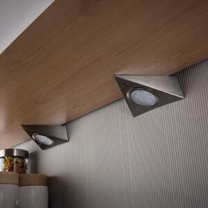Paulmann Lampă LED pentru dulapuri, model triunghiular, din fier, cu senzor,, Metalic, Bucătărie, Metal, Modern