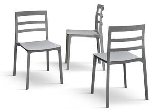 Set 4 scaune RIGATO -POLIPROPILENA- HORECA - GRI
