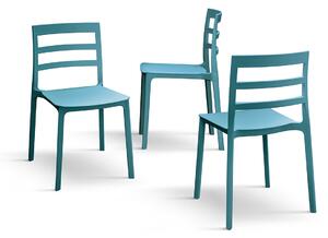 Set 4 scaune RIGATO -POLIPROPILENA- HORECA - ALBASTRU
