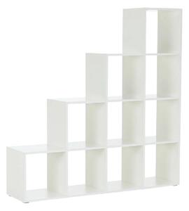 Biblioteca NORAH, alb, PAL melaminat, 139x33x144 cm