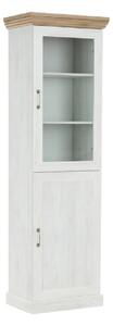 Vitrina ROYAL W1D, pin nordic/stejar salbatic, PAL melaminat/plinte de
