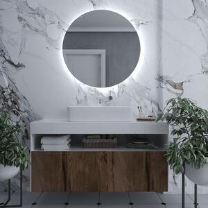 Daramio Oglindă de baie rotundă cu iluminare LED E2