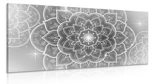 Tablou Mandalea orientală în design alb-negru