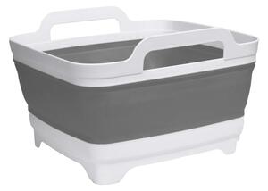 Bol din silicon pliabil cu scurgere si maner, inaltime 20 cm, adancime 14.5 cm, silicon