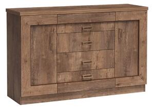 Comoda TEDY TYP T6, stejar lefkas, PAL melaminat, 140x44x90 cm
