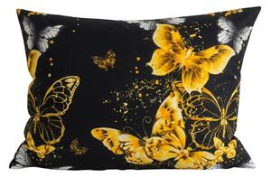 Fata de perna din microfibra GOLD BUTTERFLY 70x90 cm, negru