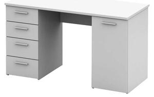 Birou EUSTACH, alb, DTD laminat, 137x60x76 cm