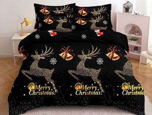Lenjerie de pat din microfibra STARLIT DEER negru Dimensiune lenjerie de pat: 70 x 80 cm | 140 x 200 cm