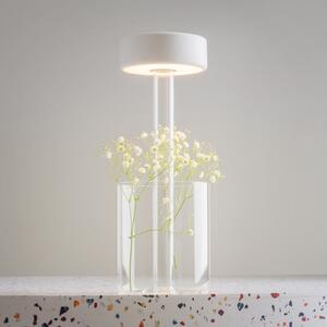 Maytoni Lampă de masă LED reîncărcabilă AI Collaboration, sticlă, alb, reglabil, Transparent, Camera de zi / sufragerie, Sticlă, Modern
