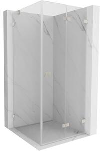 Mexen Lunar-F, duș rabatabil dreapta 90 x 90 cm, sticlă transparentă de 8 mm, profil din oțel, 836-090-090-97-00-P