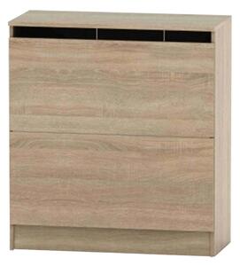 Dulap BETTY 2 BE-02-040, stejar sonoma, DTD laminat, cu 2 usi, 85x39x9