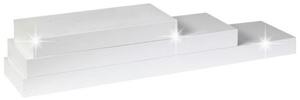 Polita GANA FY 11044-4, alb lucios, 80x25x5 cm