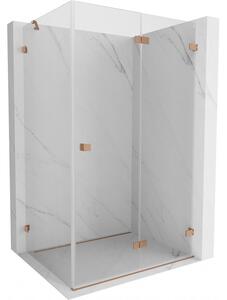Mexen Lunar-F, duș de oaie dreapta 95 x 80 cm, sticlă transparentă de 8 mm, profil cupru mat, 836-095-080-65-00-P