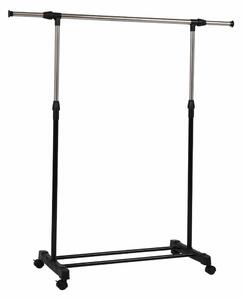 Stander haine HILAR, negru/crom, metal/plastic, 80x43x150 cm