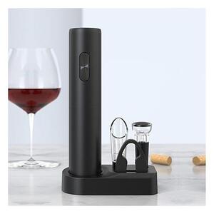 Set tirbuson electric din 5 piese, deschizator electric, multifunctional, baterii, 21.5 x 4.8 cm, negru