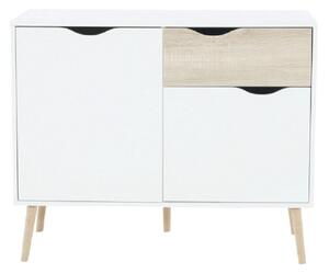 Comoda OSLO 75387, alb, stejar sonoma, PAL melaminat, 98x39x81 cm