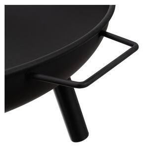 Semineu de exterior, vatra tip bol XXL, 3 picioare sustinere, 2 manere, constructie fier, 58x23 cm