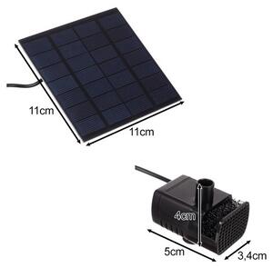 Fantana solara de gradina, 4 jeturi interschimbabile, inaltime 30-60 cm, panou 7V 1.8W, 180 L/h