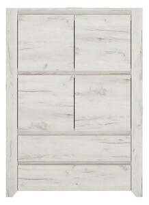 Comoda ANGEL TIP 33, alb, PAL melaminat, 84x40x116 cm