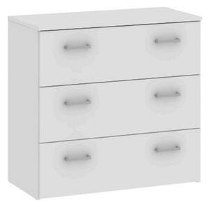 Comoda GARBO 3, alb, PAL melaminat, 74x36x70 cm