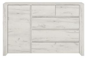 Comoda ANGEL TIP 41, alb, PAL melaminat, 118,7x76,5x40,2 cm