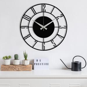 Ceas de perete decorativ din metal Enzoclock Negru 48x48 cm