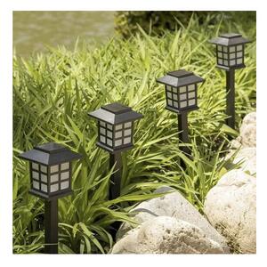 Lampa solara de gradina, set 6 bucati, inaltime 37 cm, 13000k, panou 2V 40mA, iluminare 10-12 h, 2 lm