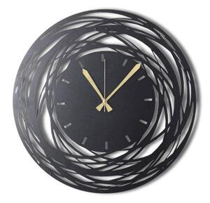 Ceas de perete decorativ din metal Watch-042 Negru 50x50x0 cm