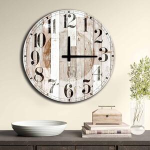 Ceas decorativ de perete din lemn 5050MS-041 Multicolor 50x50 cm