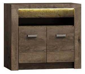 Comoda INFINITY I-10, frasin inchis, PAL melaminat, 96x42x73 cm