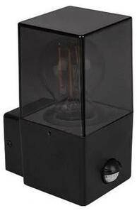 Aplica de perete pentru exterior cu senzor, 1xE27/40W/230V, IP44, negru/fumuriu