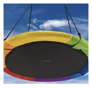 Leagan cuib pentru gradina, diametru 110 cm, maxim 150 kg, franghie reglabila, multicolor