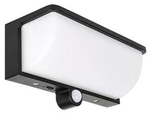 Lampă solară de perete cu LED și senzor LED/3W/3,7V IP54 1500 mAh neagră