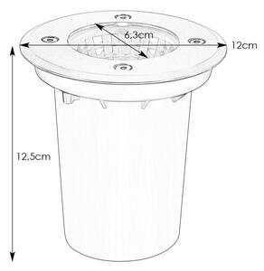 Markslöjd 108537 - Corp de iluminat încastrat pentru exterior GARDEN24 LED/9W/24V IP44 crom mat