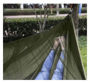 Hamac dublu pentru camping, prelata si plasa tantari, sarcina maxima 250 kg, 260x140 cm