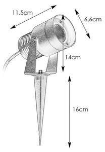 Markslöjd 108404 - Lampă de exterior LED RGBW GARDEN24, LED 6W/24V, 30 cm, IP44, neagră