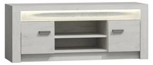 Comoda TV INFINITY I-09, frasin alb, PAL melaminat, cu iluminare LED