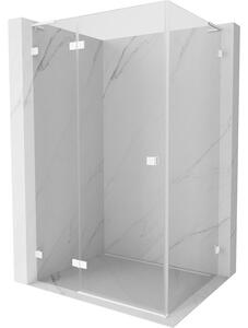 Cabină de duș pliabilă Mexen Lunar L, stânga 70 x 90 cm, sticlă transparentă de 8 mm, profil alb, 834L-070-090-20-00-L