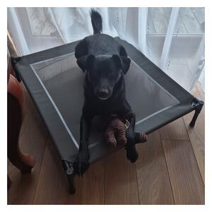 Culcus cu parasolar pentru animale de companie, XXL, impermeabil, cadru baldachin, 90 x 90 x 70 cm, gri