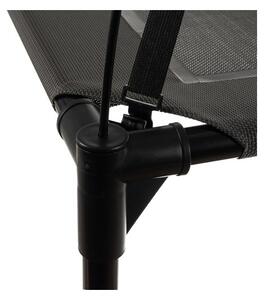 Culcus cu parasolar pentru animale de companie, XXL, impermeabil, cadru baldachin, 90 x 90 x 70 cm, gri