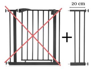 Prelungire Poarta de siguranta cu grilaj pentru copii sau caini Baby 20 Negru 77x24x2 cm