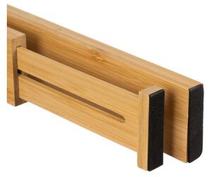 Organizator reglabil sertar, set 4 separatoare, telescopic 42-56 cm, bambus