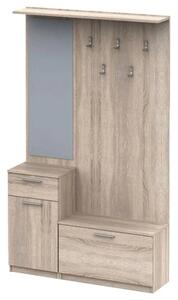 Mobilier hol NOKO-SINGA 04, stejar sonoma, PAL melaminat, 111x30x186 c