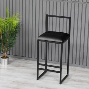 Scaun de bar Nordic Negru 35x80x35 cm