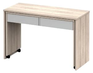 Birou VERSAL NEW, stejar sonoma/alb, PAL, extensibil, 120x50x75 cm