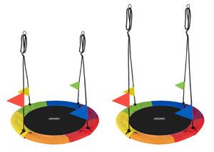 Leagan cuib pentru gradina, diametru 110 cm, maxim 150 kg, franghie reglabila, multicolor
